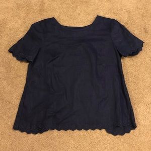 J Crew blouse with open back